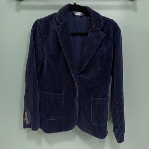 Navy Blue Corduroy Blazer